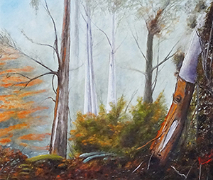 Original oil Painting Autumn Forest